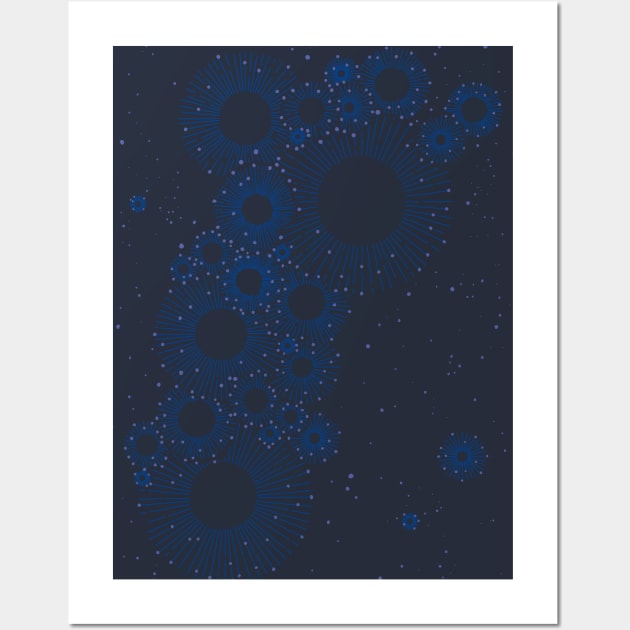 【Pattern】Fireworks Blue-DB Wall Art by princeliaw